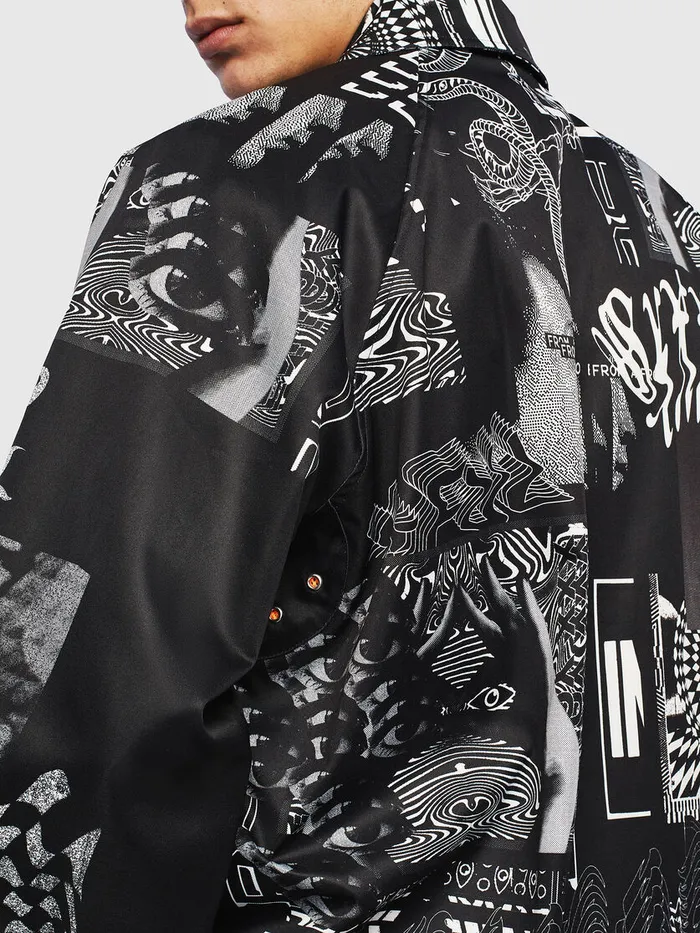 Diesel Jackets Mens JAKIPRINT Black