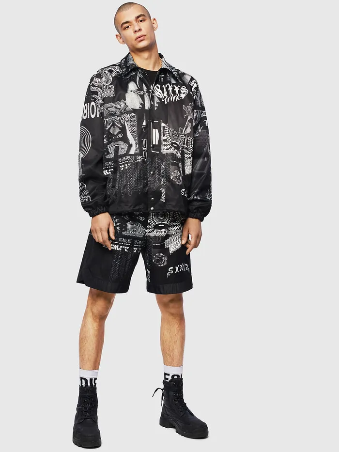 Diesel Jackets Mens JAKIPRINT Black
