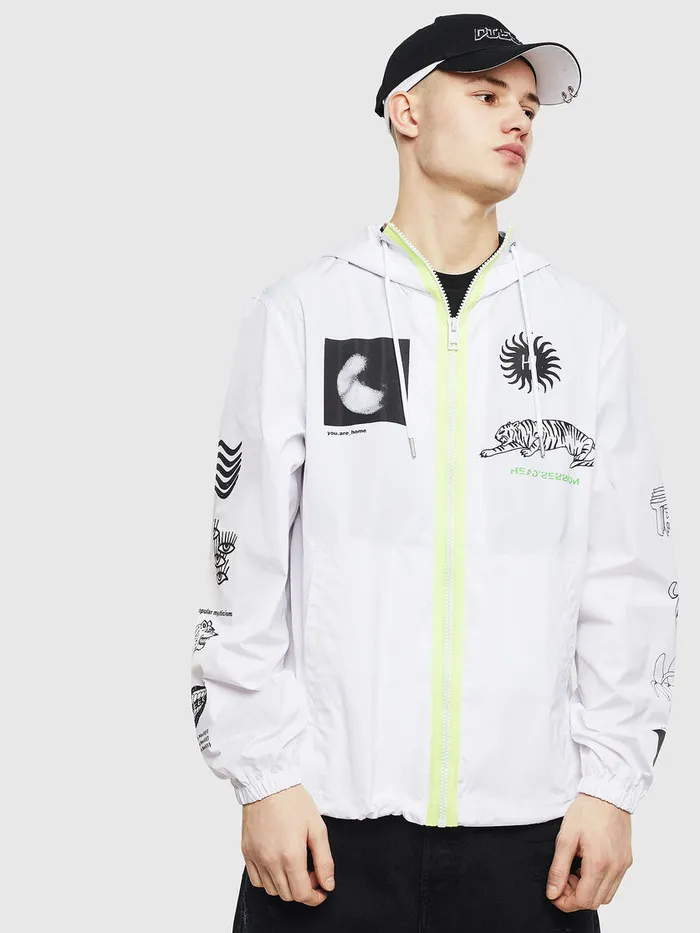 Diesel Jackets Mens JHEAD White