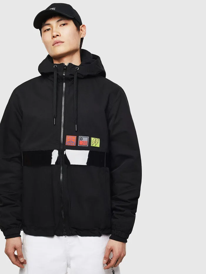 Diesel Jackets Mens JLINE Black