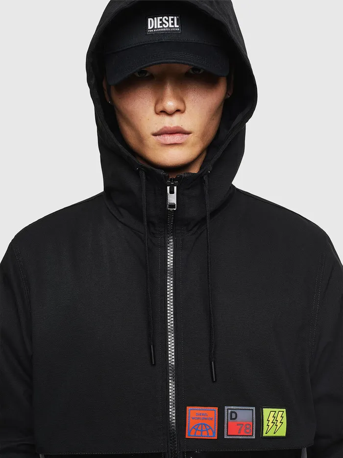 Diesel Jackets Mens JLINE Black