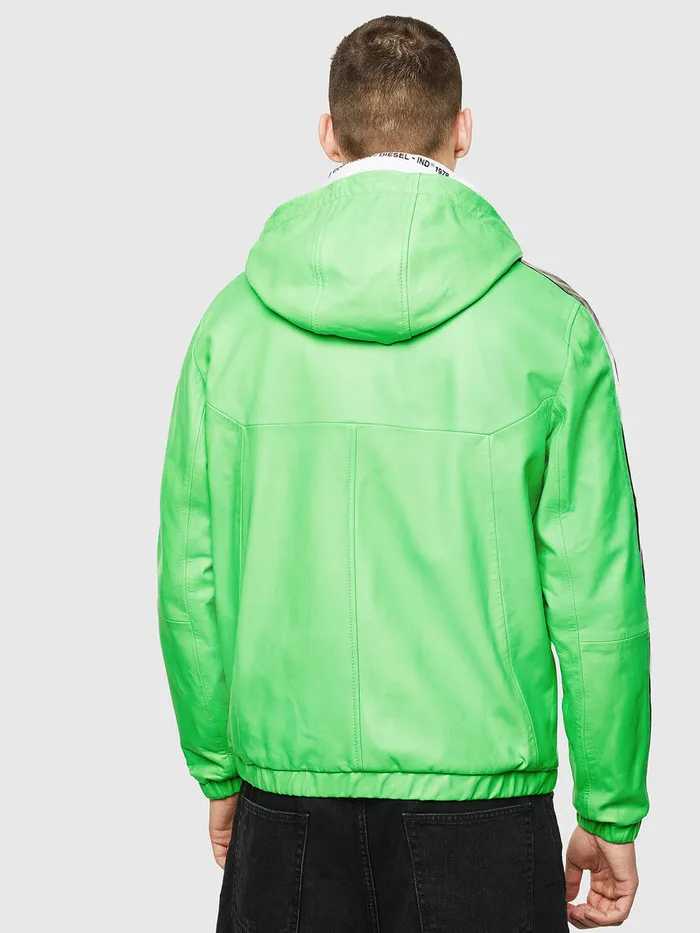 Diesel Jackets Mens LCARRSY Green Fluo