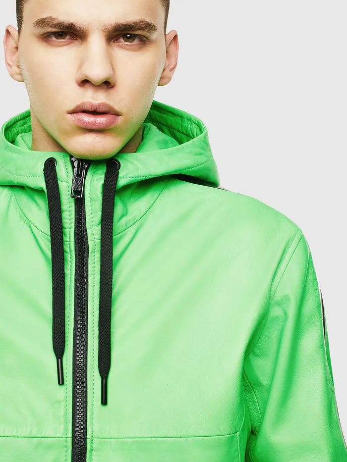 Diesel Jackets Mens LCARRSY Green Fluo