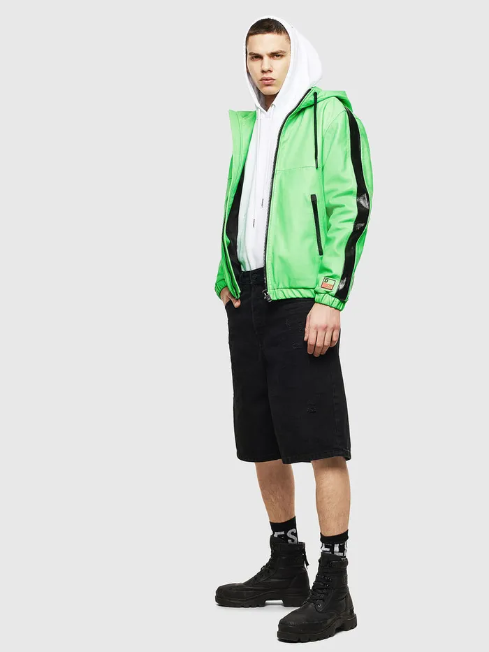 Diesel Jackets Mens LCARRSY Green Fluo