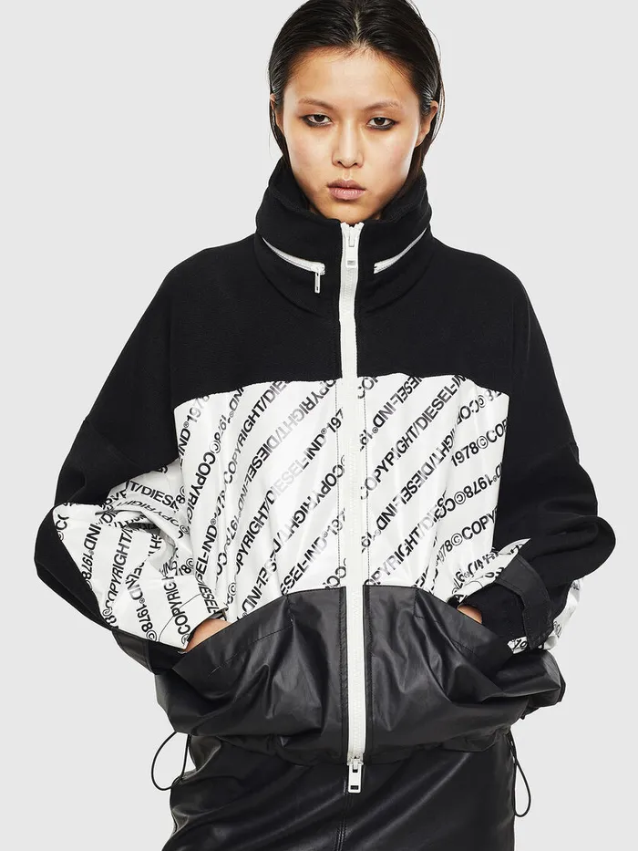 Diesel Jackets Womens GMESHELLE BlackWhite