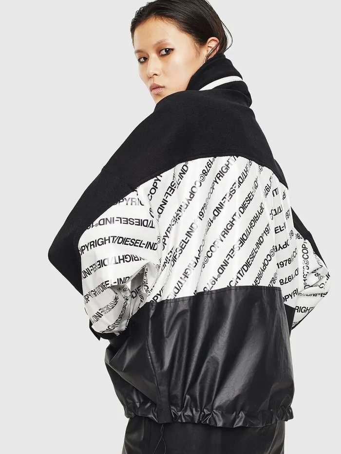 Diesel Jackets Womens GMESHELLE BlackWhite