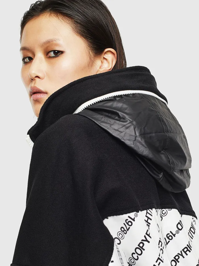Diesel Jackets Womens GMESHELLE BlackWhite