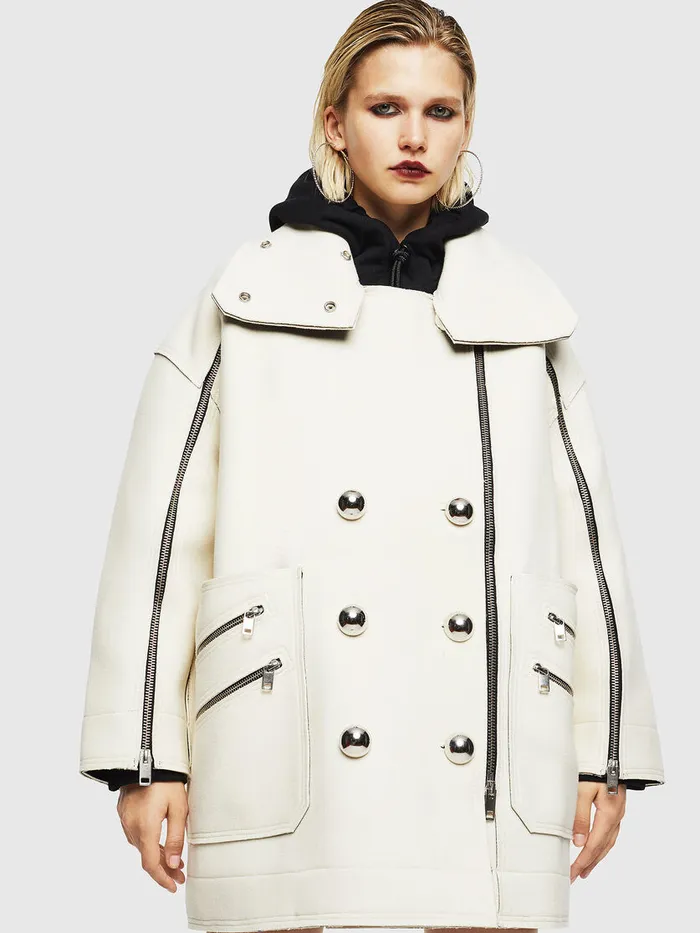 Diesel Jackets Womens WUDAMYS White