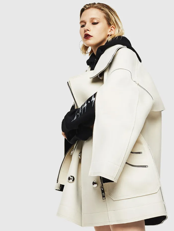 Diesel Jackets Womens WUDAMYS White