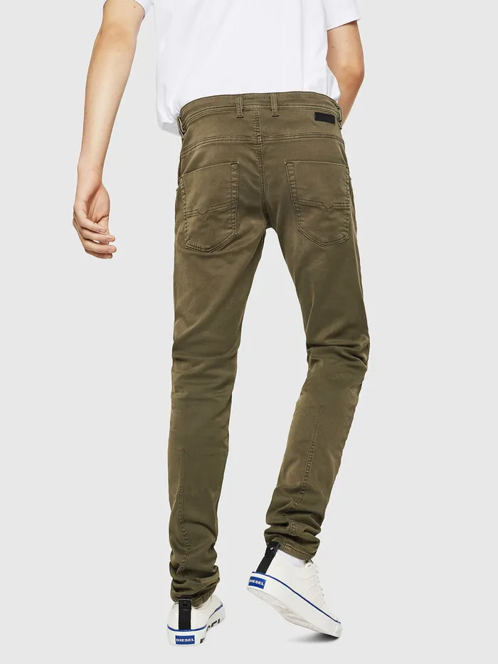 Diesel JoggJeans Mens Krooley Long JoggJeans 0670M Military Green For Sale