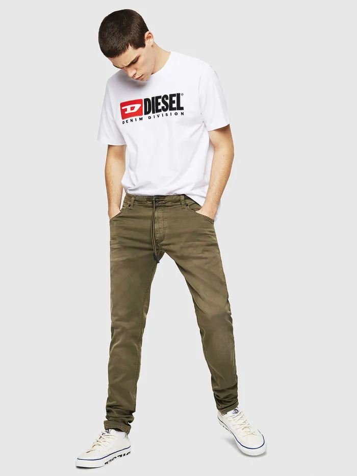 Diesel JoggJeans Mens Krooley Long JoggJeans 0670M Military Green For Sale