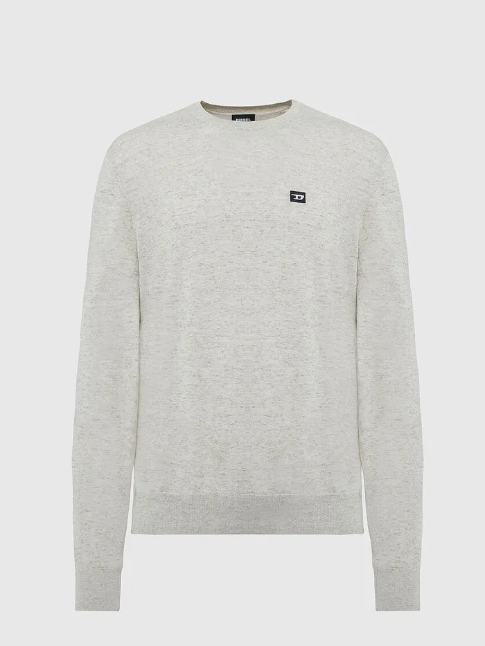 Diesel Knitwear Mens KCROFTTOMI Light Grey Gift 4 You