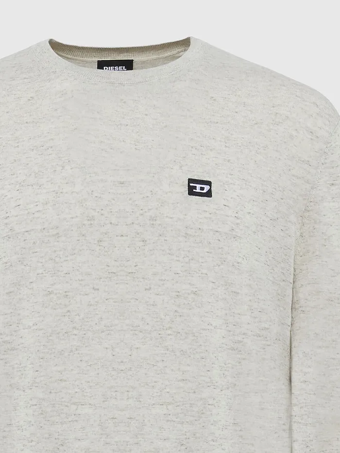 Diesel Knitwear Mens KCROFTTOMI Light Grey Gift 4 You