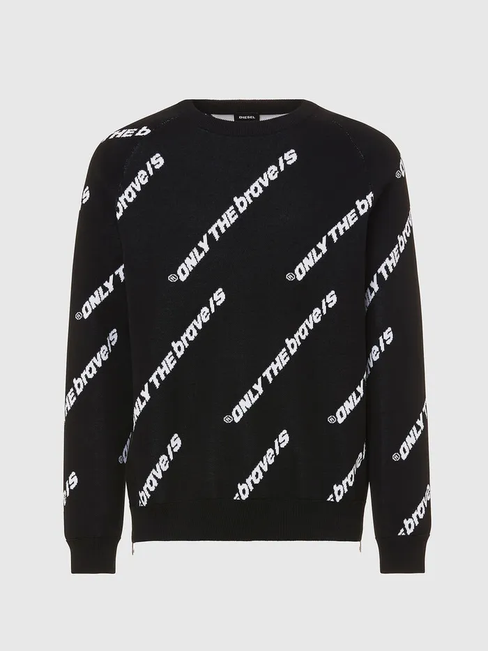 Diesel Knitwear Mens KDAVIS Black Gift for Friend