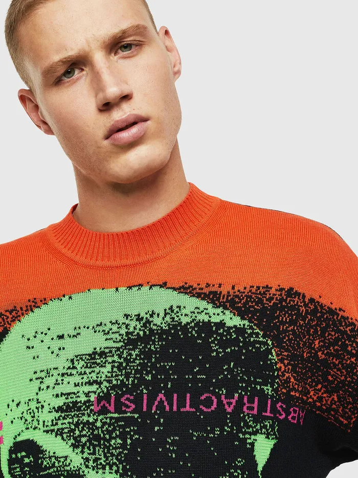 Diesel Knitwear Mens KMELTER MulticolorBlack Gift for Friend