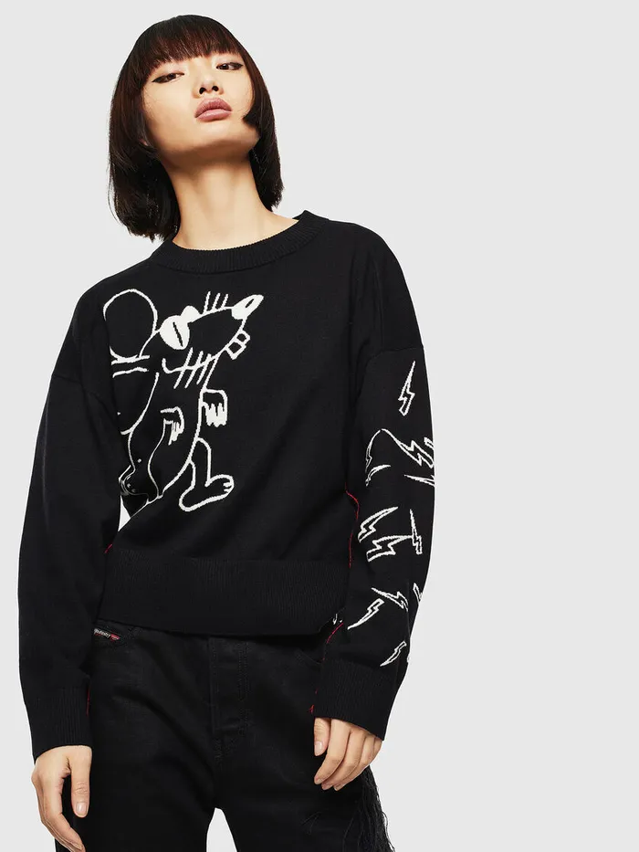 Diesel Knitwear Womens CLMTESS Black On Sale