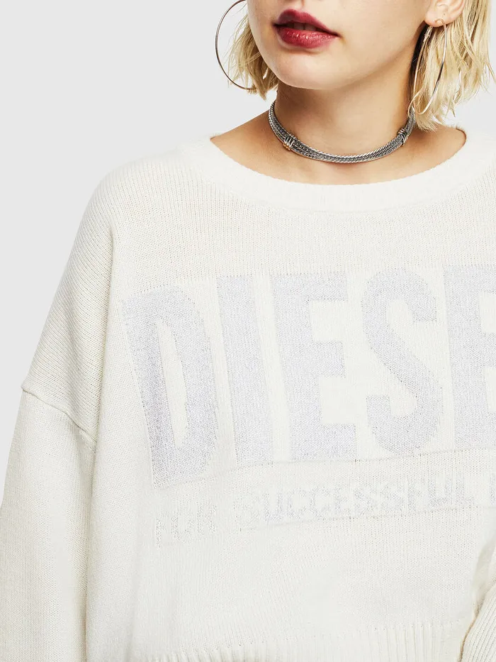 Diesel Knitwear Womens MLUREXY White Cheap On Sale