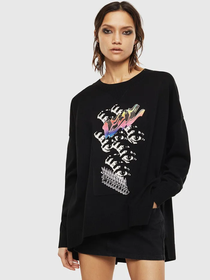 Diesel Knitwear Womens MOCIAME Black Popular