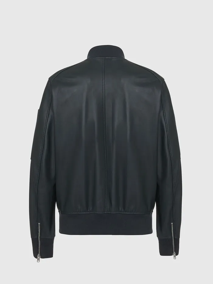 Diesel Leather Jackets Mens LJOSEPH Dark Green