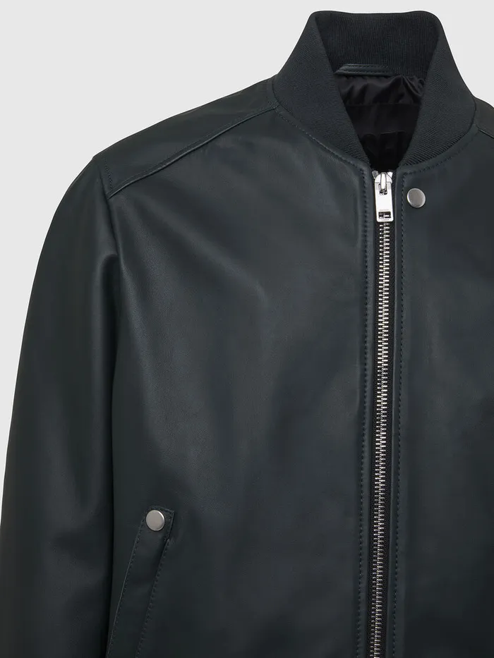 Diesel Leather Jackets Mens LJOSEPH Dark Green
