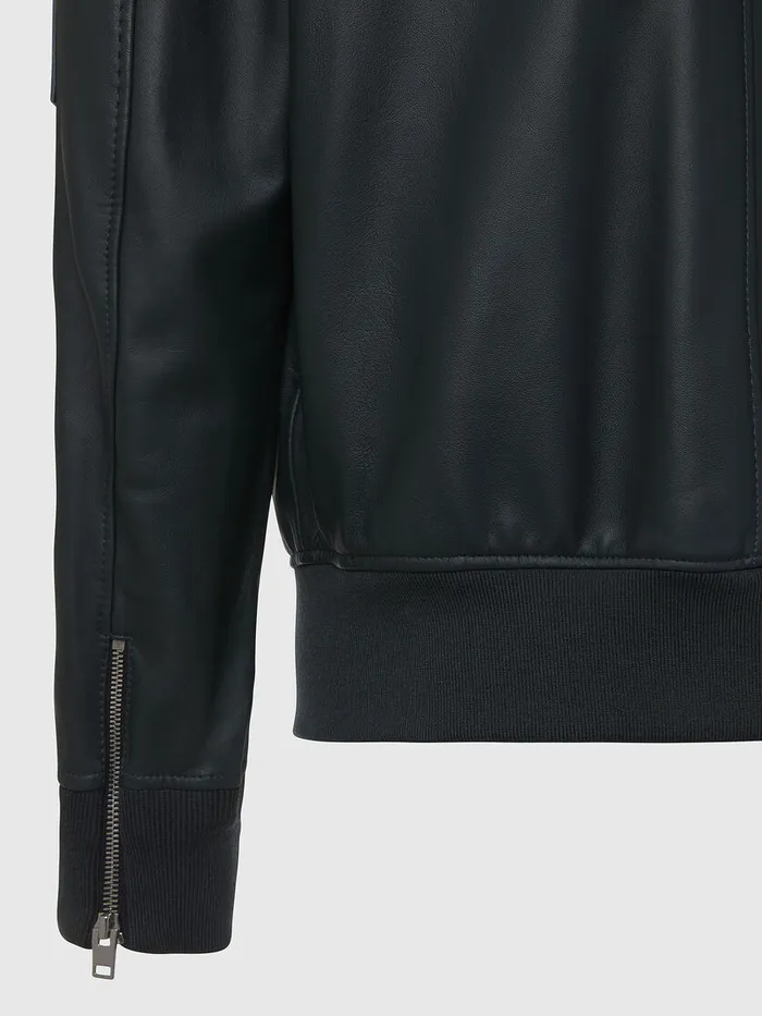 Diesel Leather Jackets Mens LJOSEPH Dark Green
