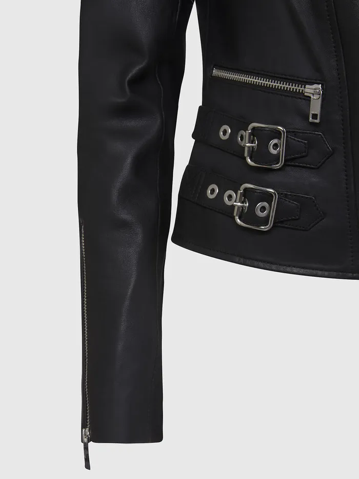 Diesel Leather Jackets Womens LIGENEW Black