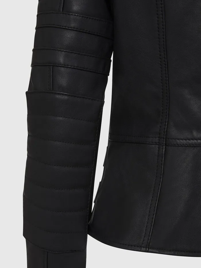 Diesel Leather Jackets Womens LIGENEW Black