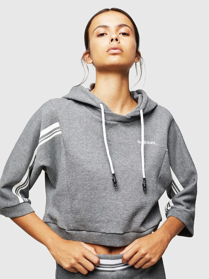 Diesel Loungewear Womens UFLTVERTIXCROP Grey