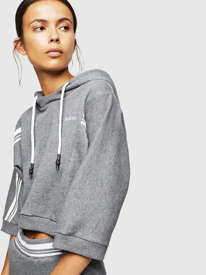 Diesel Loungewear Womens UFLTVERTIXCROP Grey