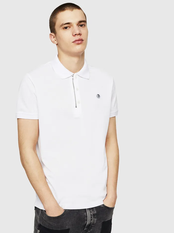 Diesel Polos Mens THART White Casaul