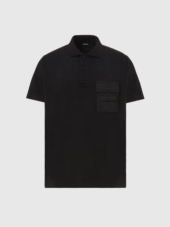 Diesel Polos Mens TTASKPOLO Black On Sale