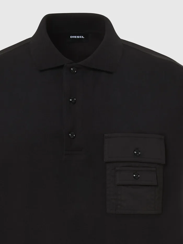 Diesel Polos Mens TTASKPOLO Black On Sale