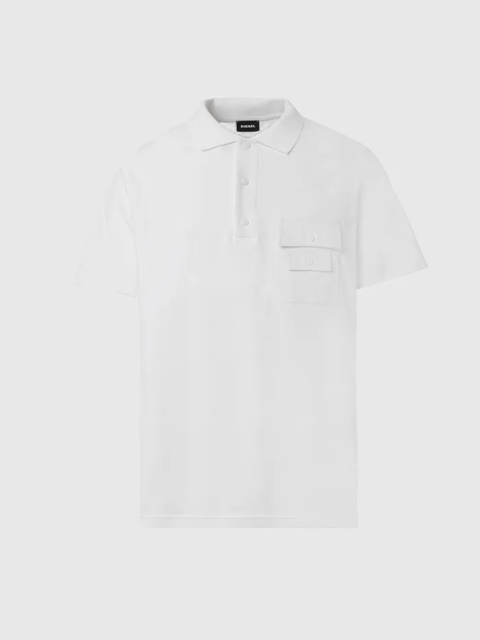 Diesel Polos Mens TTASKPOLO White Online