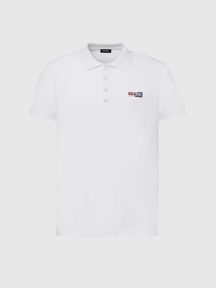 Diesel Polos Mens TWEETSPLIT White Gift for Friend