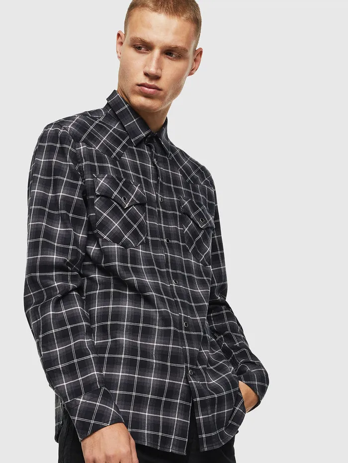 Diesel Shirts Mens SEASTLONGN Dark grey Popular