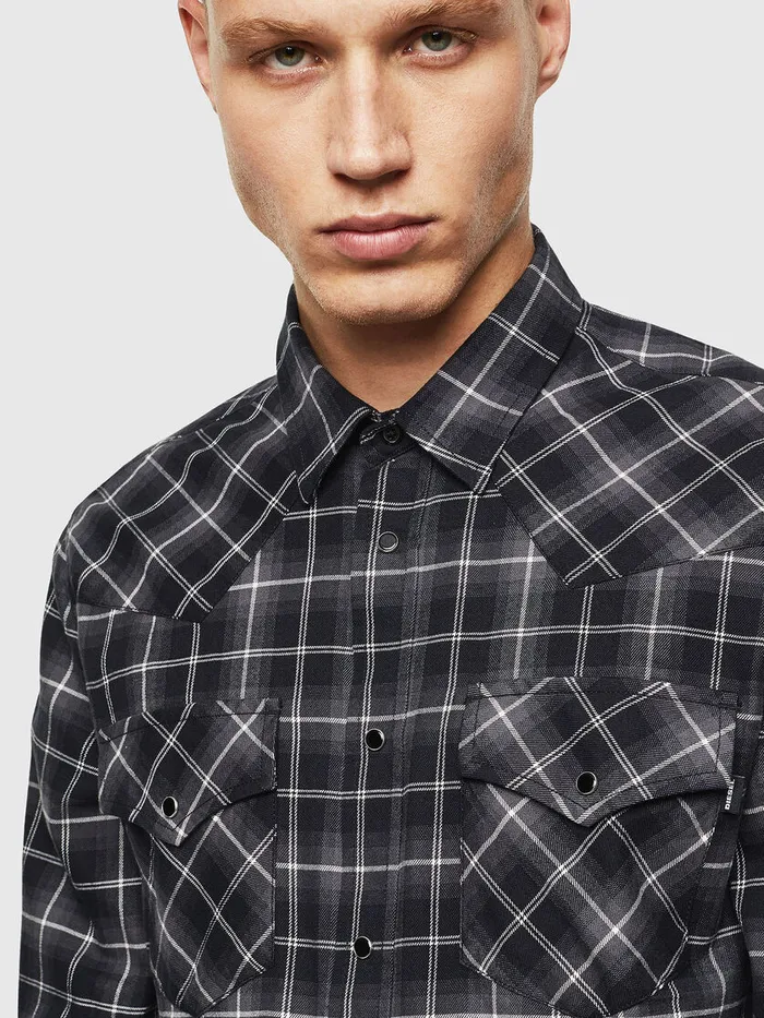 Diesel Shirts Mens SEASTLONGN Dark grey Popular