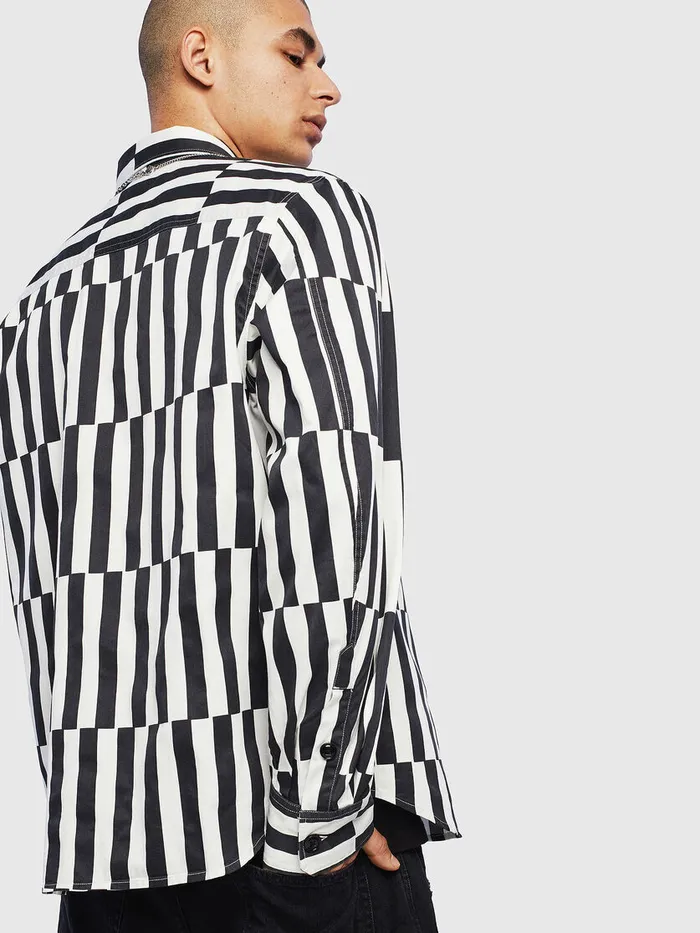 Diesel Shirts Mens SJESSYB WhiteBlack For Sale