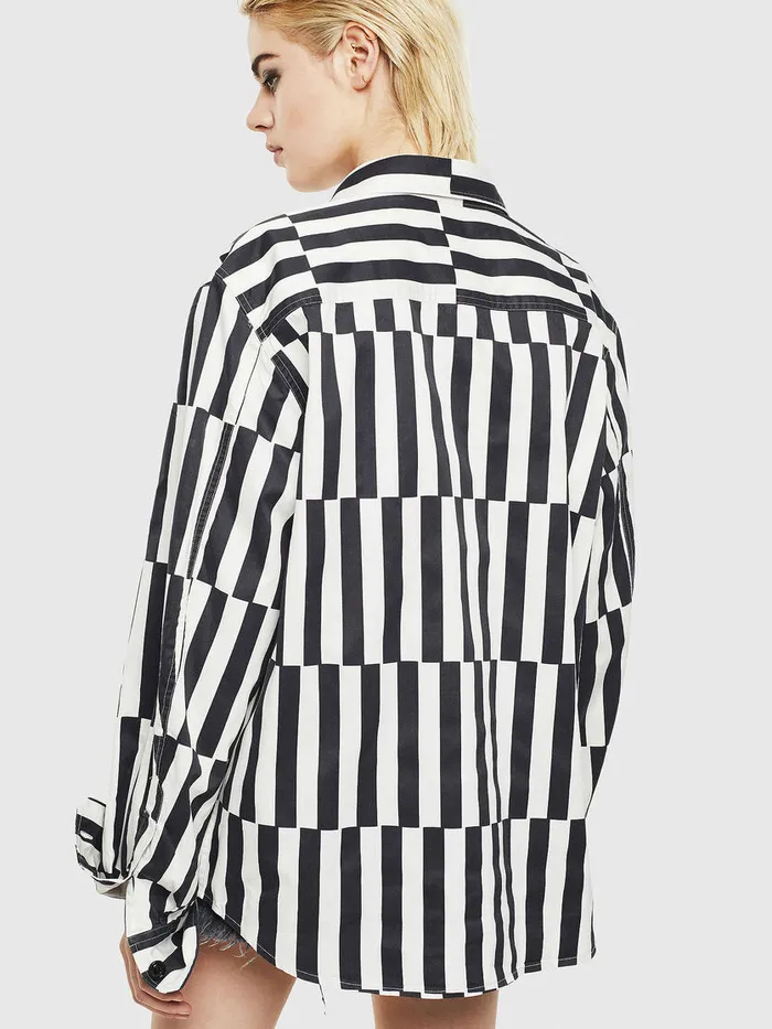 Diesel Shirts Mens SJESSYB WhiteBlack For Sale