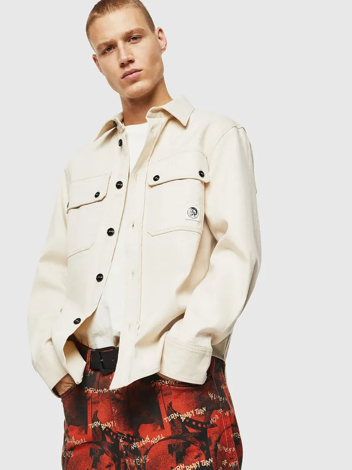 Diesel Shirts Mens SJESSY White Gift for Friend