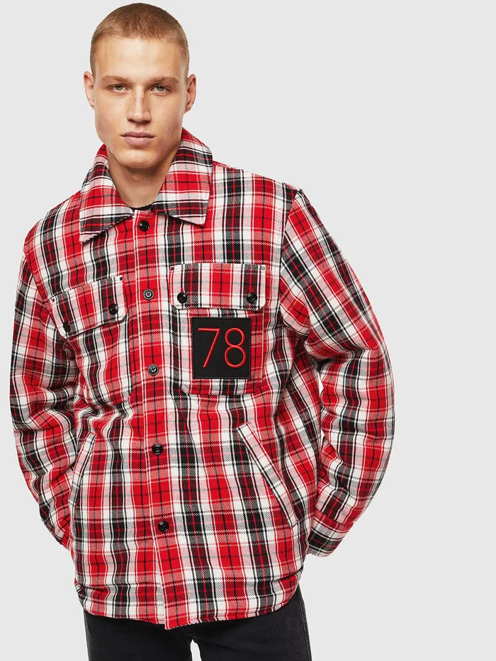 Diesel Shirts Mens SJOHNS RedBlack Popular