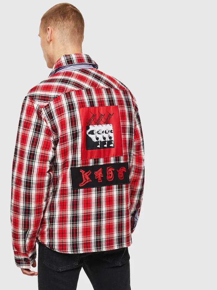 Diesel Shirts Mens SJOHNS RedBlack Popular
