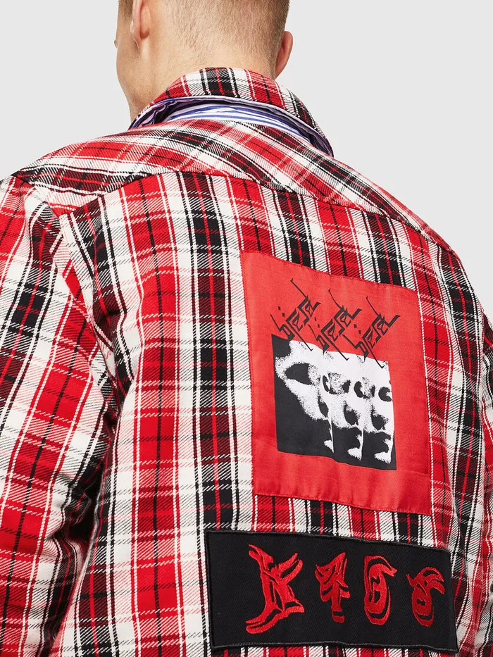 Diesel Shirts Mens SJOHNS RedBlack Popular