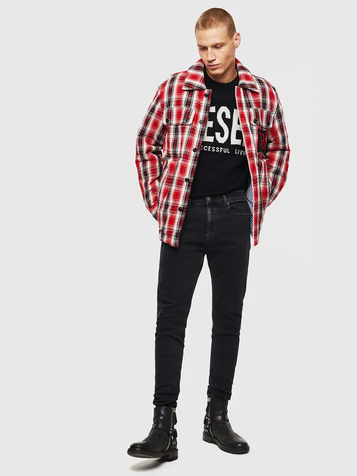 Diesel Shirts Mens SJOHNS RedBlack Popular