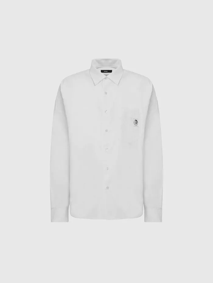 Diesel Shirts Mens SLOOMYA White For Sale