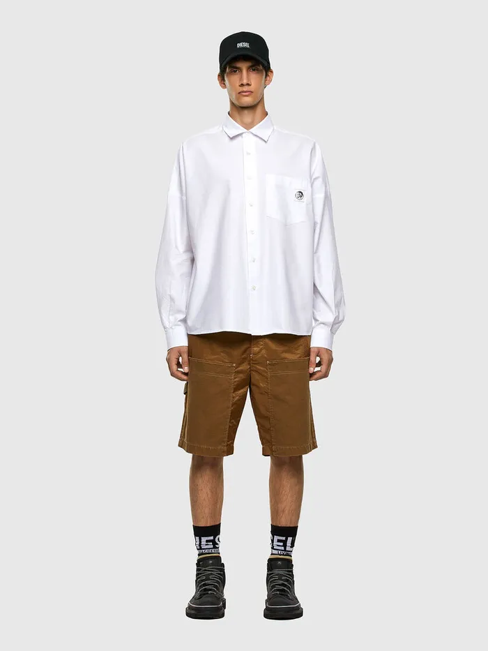 Diesel Shirts Mens SLOOMYA White For Sale