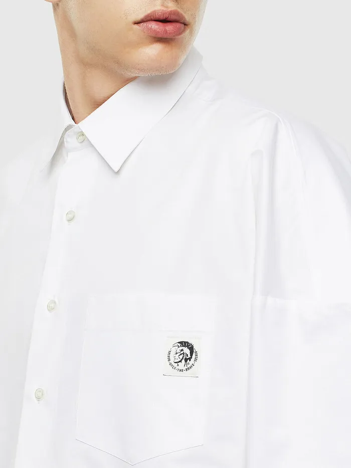 Diesel Shirts Mens SLOOMY White For Sale