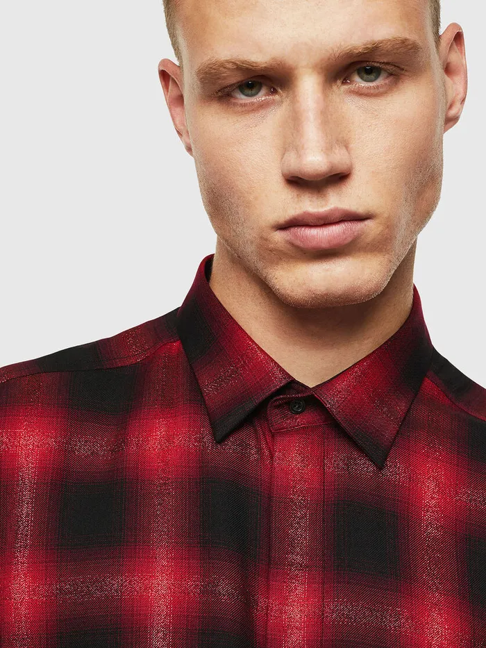 Diesel Shirts Mens SMARLENEC RedBlack Gift 4 You