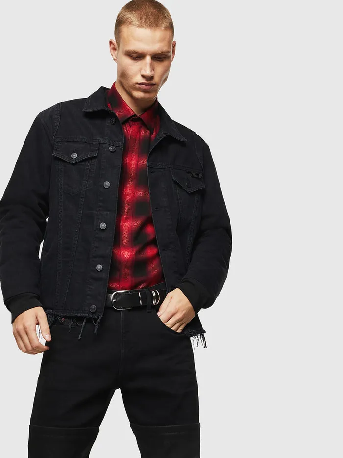 Diesel Shirts Mens SMARLENEC RedBlack Gift 4 You