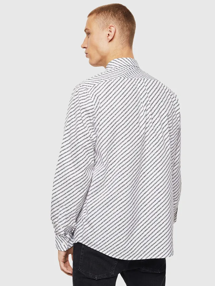 Diesel Shirts Mens SPENNCOPY White On Sale
