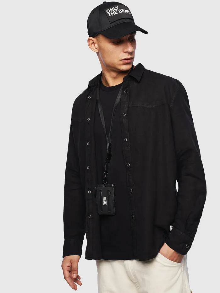 Diesel Shirts Mens SPLANB Black Popular
